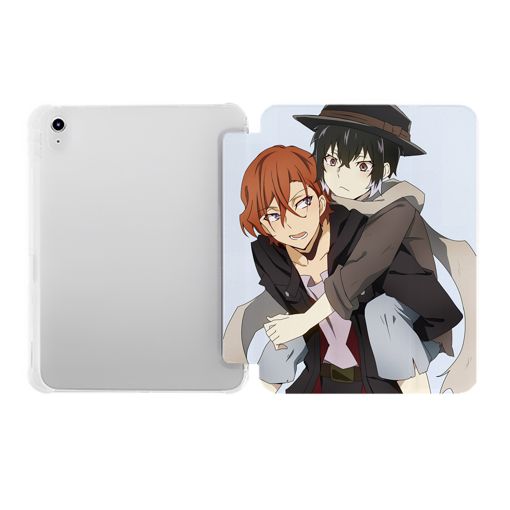 （画像用） 文豪ストレイドッグス Bungo Stray Dogs IPad ケース ペン収納付き 三つ折りスタンド PUレザー×シリコン 対応機種9.5/10.5/10.9インチ